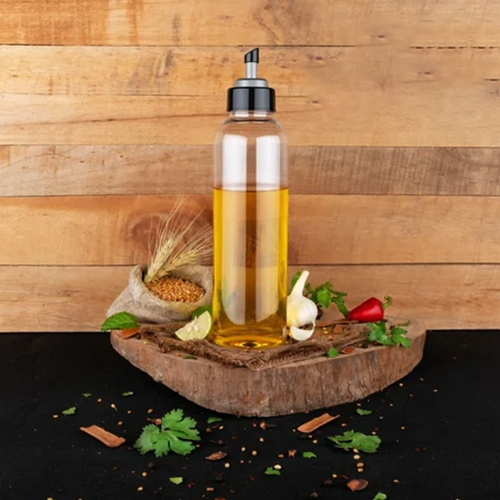 1Ltr Oil Dispenser Original Cap - Plastic Material, 1 Liter Capacity, Black Color | Versatile for Oil, Vinegar, Easy to Clean