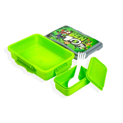 Locket Plastic Lunch Box - Color: Green