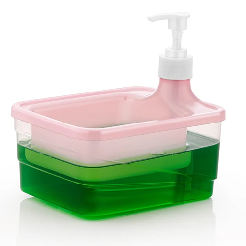 2 In 1 Square Liquid Soap Dispenser - Color: Different Available