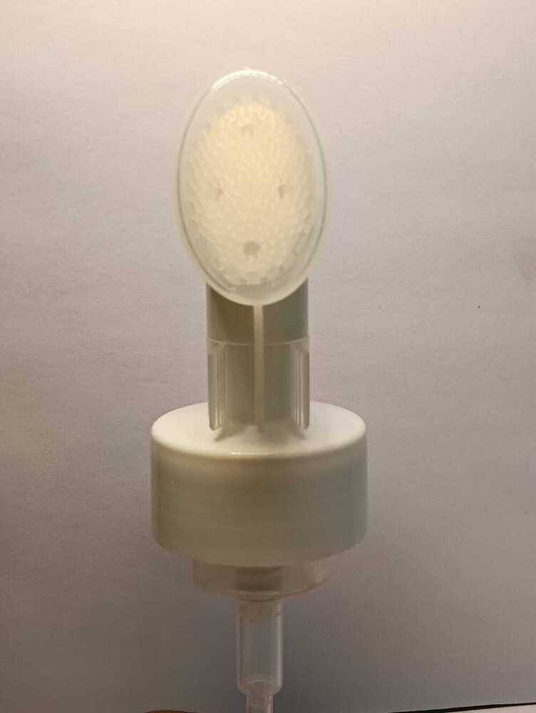 Foaming Pump Bottle With Brush - Plastic 200 ml White | Flip Top Cap Rectangular Shape for Efficient Oil Storage