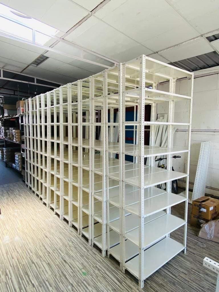Slotted Angle Racks - Multi-purpose Industrial Storage Solution , Versatile Design For Warehouse, Kitchen, And Bathroom Use