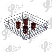 Stainless steel Glass Kitchen Basket