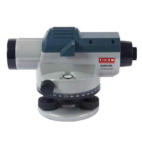Euro 320 Ticom Autolevel - Durable Plastic and Metal, Multicolor Design | Automatic Operation for Industrial Surveying Applications