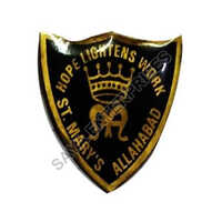 3 Inch Uniform Badge - High-quality Material, 3 Inch Size, Yellow And Black Colors | Unisex Design, Easy Pin Attachment, Printed Pattern