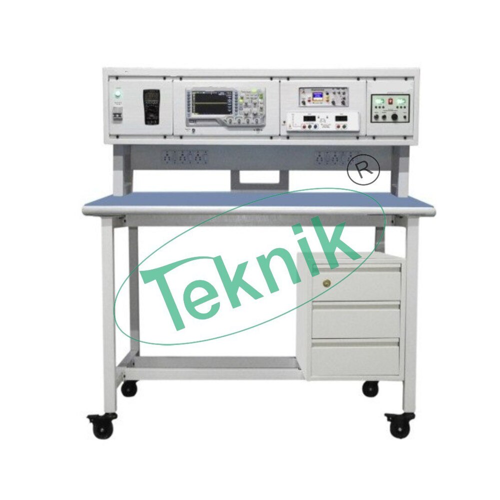 Work Bench Electronics With Instruments - Oscilloscope 20 Mhz, Function Generator 5 Mhz, Dc Power Supply +30v/2amp, 4.5 Digit Multimeter, Handheld Lcr Meter, Soldering & De-soldering Station
