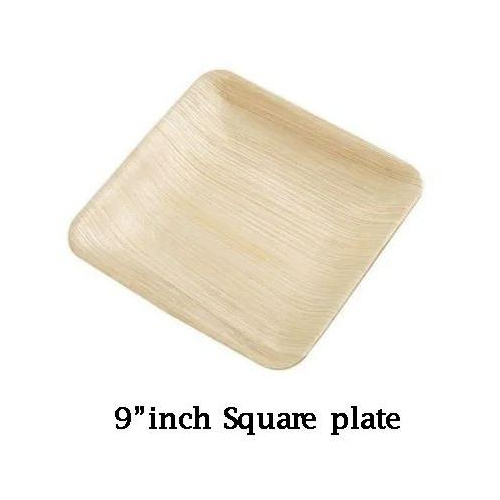 9 Inch Square Areca Leaf Plate