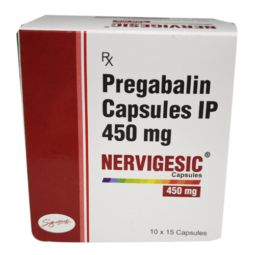Pregabalin Capsules - 450 mg | Anticonvulsant for Nerve Pain Relief, Suitable for All, Store in Dry Place
