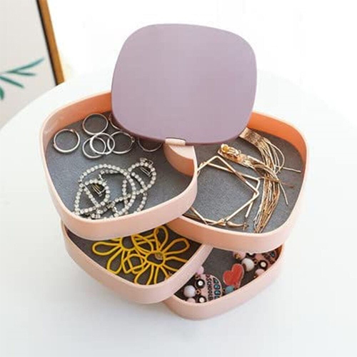 Rotating Jewellery Organiser Box - Features: Good Quality