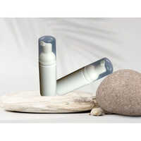 Foaming Pet Bottle - 50 Ml, White Plastic Round Design With 2.1 Mm Thickness