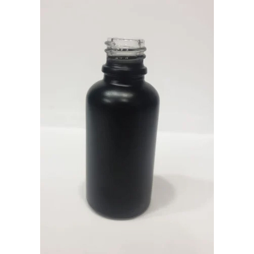 30Ml Black Glass Bottle - Shape: Round