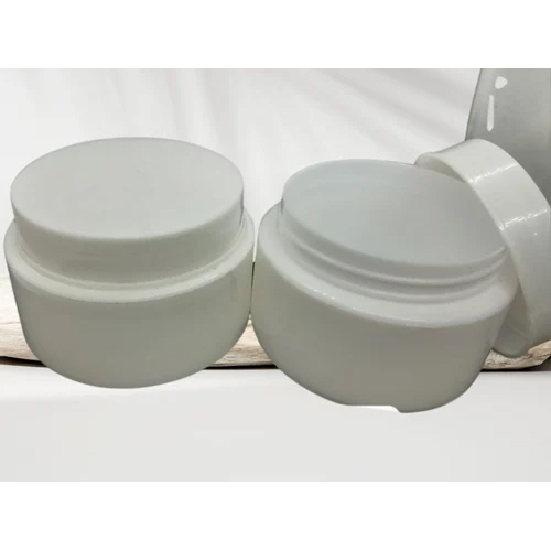 50 Gm White Double Wall Jar - Hardness: Rigid