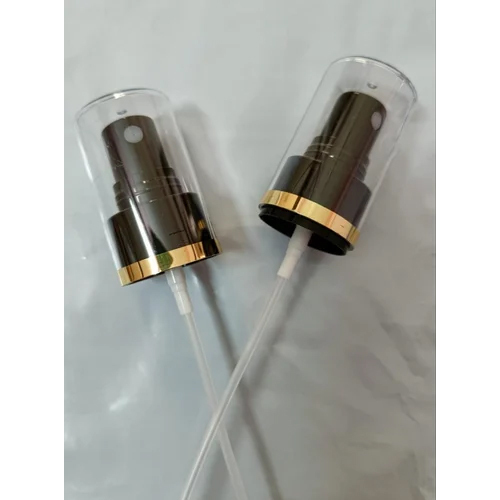 Mist Pump - 24mm Neck, Fine Mist Sprayer | Black Plastic, Screw Cap, Sealer Design