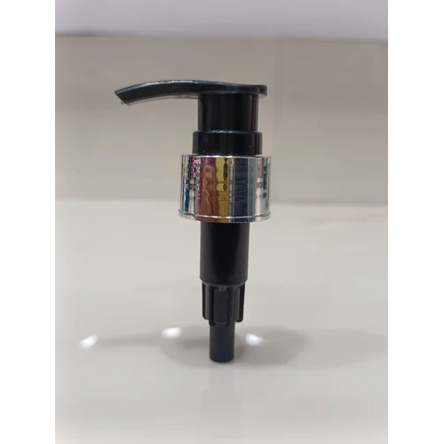 20 mm Right Left Lock Lotion Pump - HDPE Material, 20 mm Size, Black Silver Color | Rigid Hardness, Dual Type Design