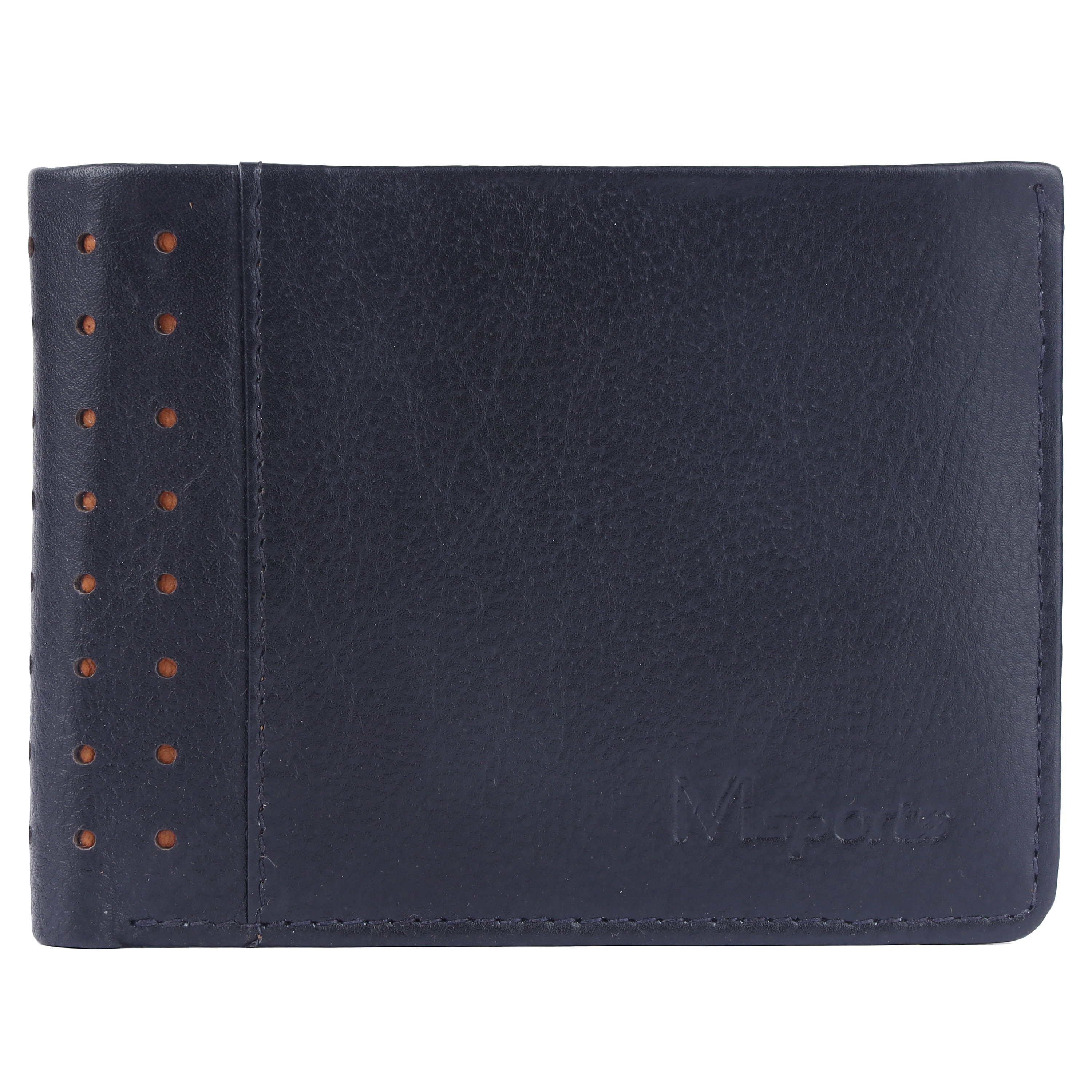 Perforated Bi-Fold Leather Wallet