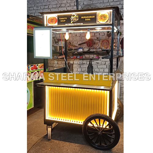 Small Food Cart With Manu - Color: As Per Availability