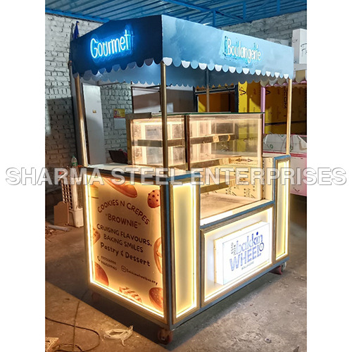 Mild Steel Food Cart - Color: As Per Requirement