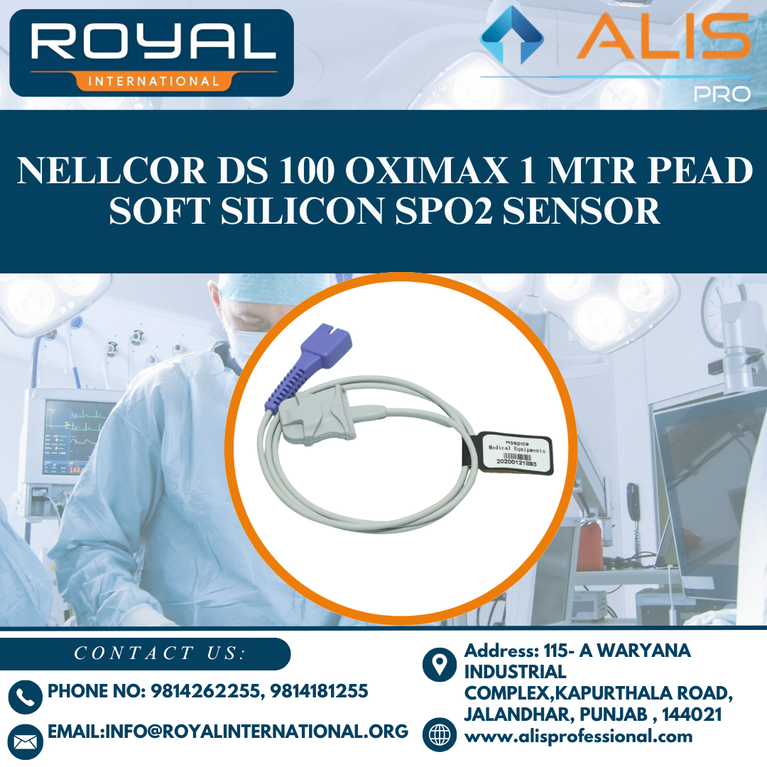 Nellcor Ds 100 Oximax 1 Mtr Pead Soft Silicon Spo2 Sensor