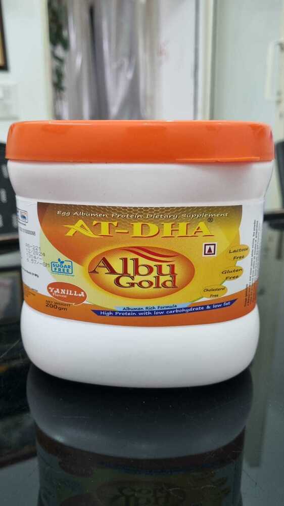 AT-DHA ALBU GOLD 200G EGG ALBUMEN PROTEIN DIETARY SUPPLEMENT