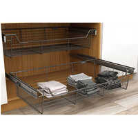 195mm Slope Type 4 Sided Basket Ball Bearing Slide Included Drawer - Design: Modern