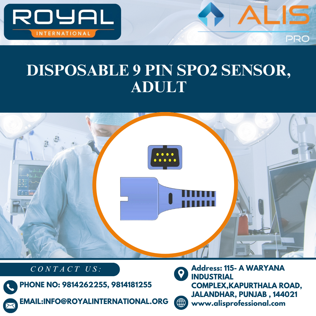 Disposable 9 Pin Spo2 Sensor, Adult