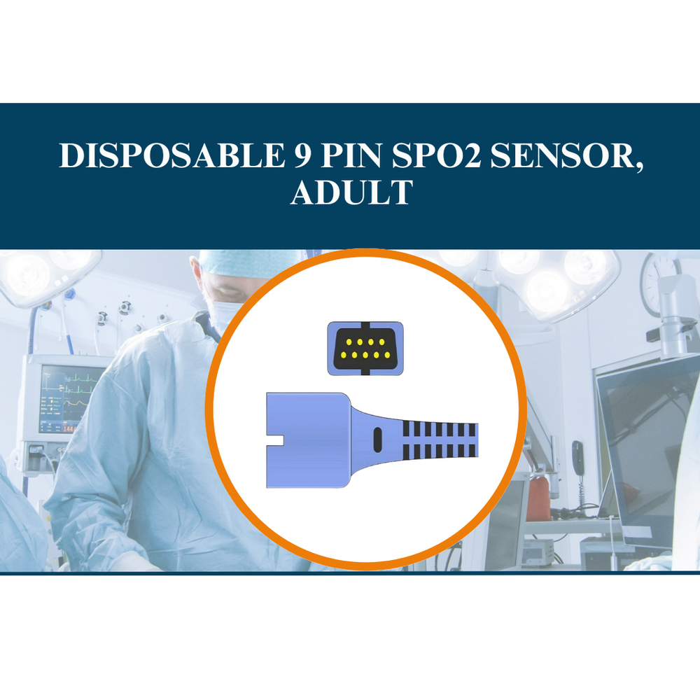 Disposable 9 Pin Spo2 Sensor, Adult