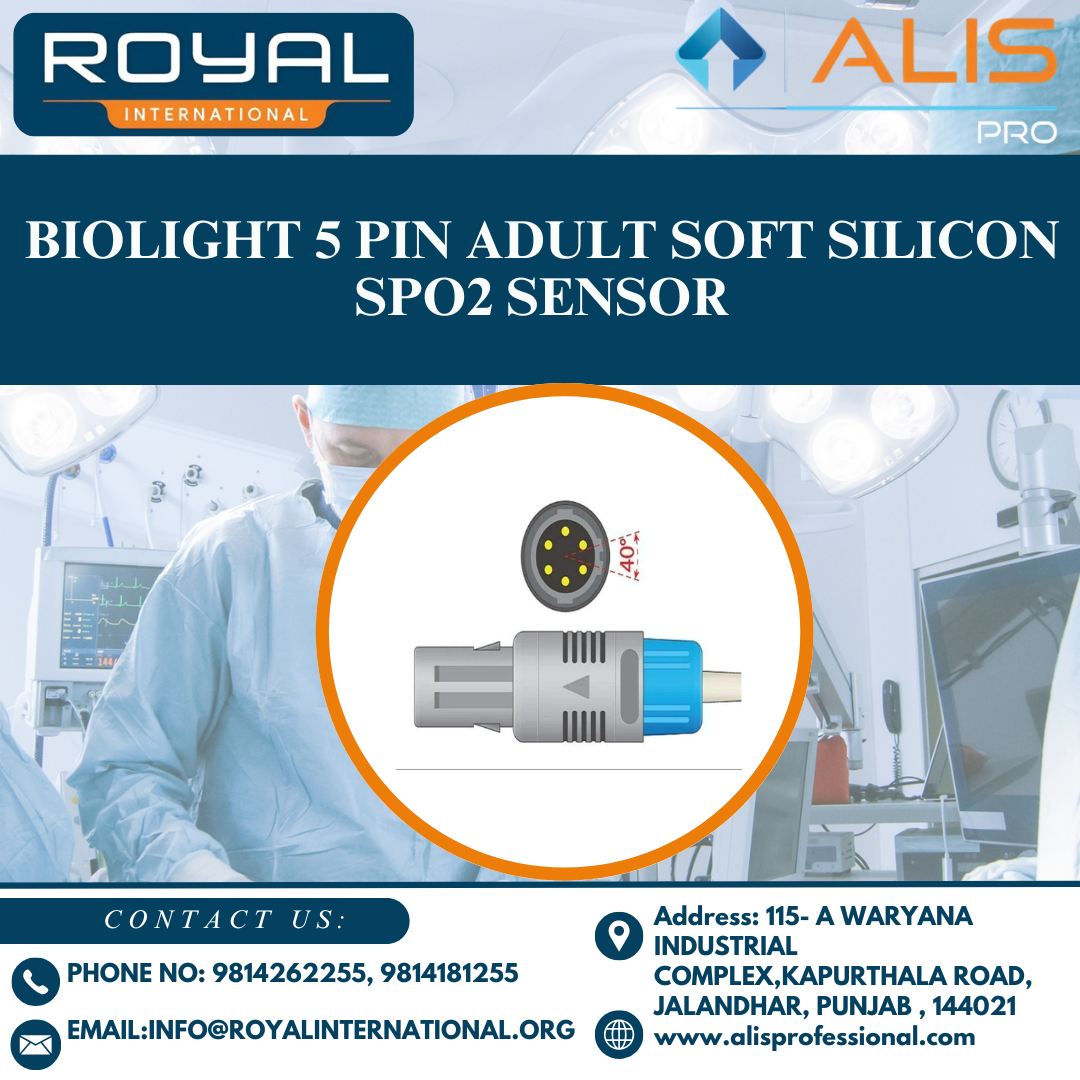 Biolight 5 Pin Adult Soft Silicon Spo2 Sensor