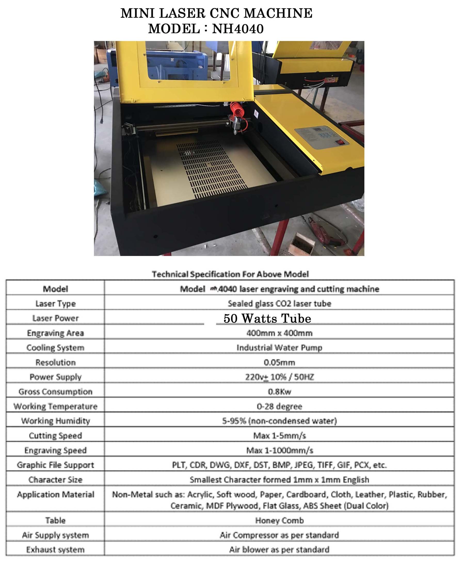 A4 Size Co2 Laser Engraving Machines