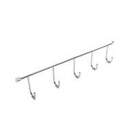 Side Fixed Type Hook Rack - Color: Silver