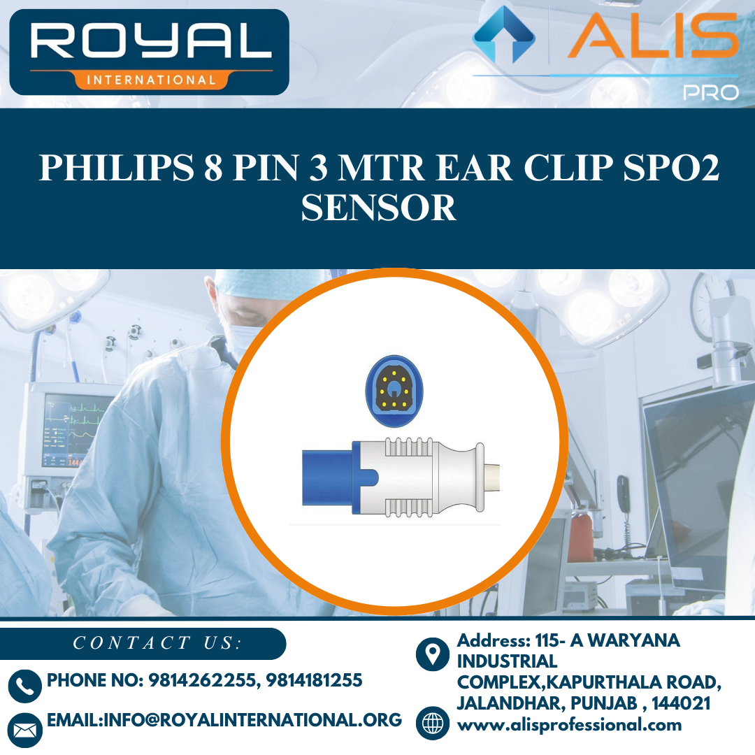 Philips 8 Pin 3 Mtr Ear Clip Spo2 Sensor