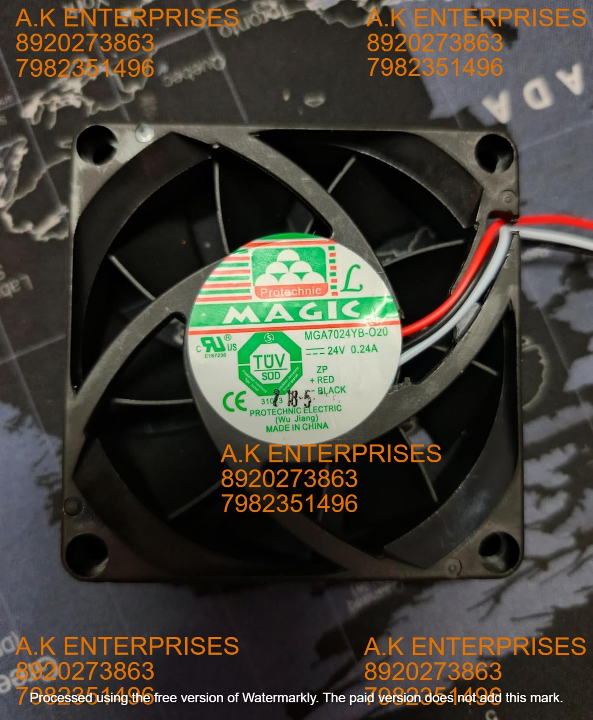  MAGIC MGA7024YB-020 Axial Fan 24V-0.24A DC Brushless Air Cooling Fan 3000 RPM 70 * 70 * 20mm 3Wire