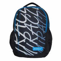38 Inch Canvas Printed School Bag - Color: Black