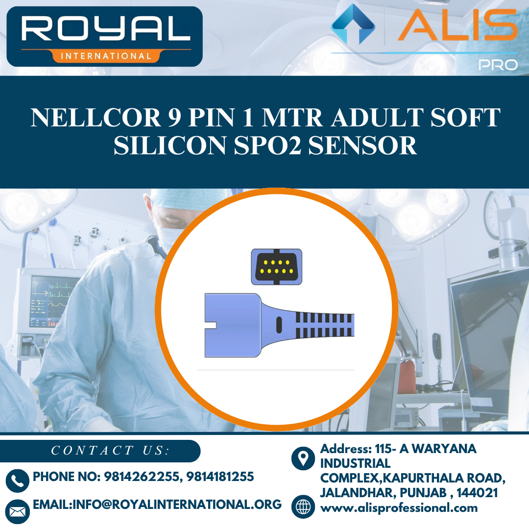 Nellcor 9 Pin 1 Mtr Adult Soft Silicon Spo2 Sensor