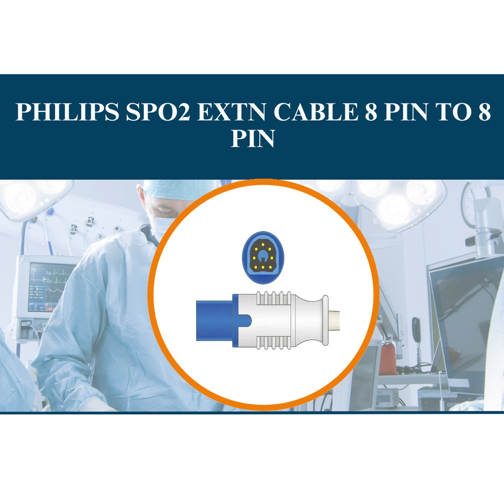 Philips Spo2 Extn Cable 8 Pin To 8 Pin