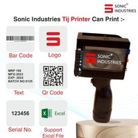 Sonic Industries plastic body printer 12.7 mm for Date,logo,text, serial no. & etc