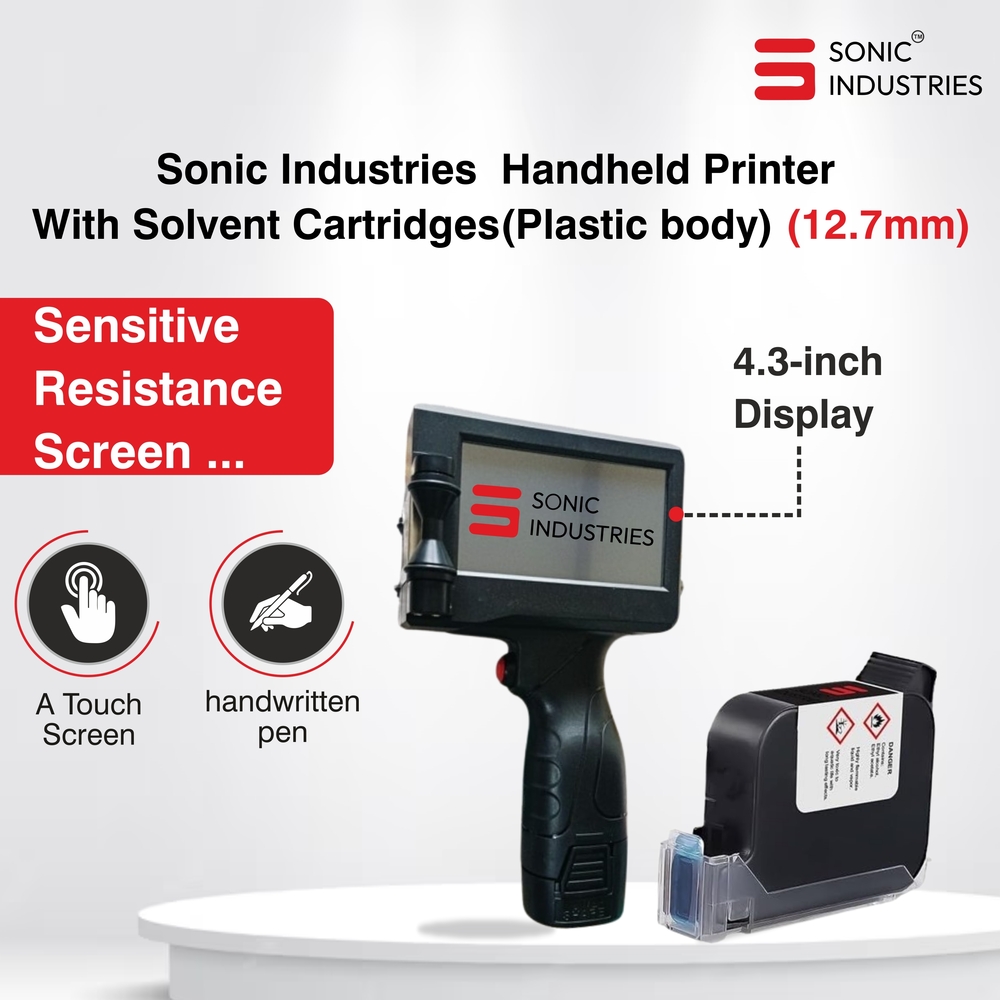 Sonic Industries plastic body printer 12.7 mm for Date,logo,text, serial no. & etc