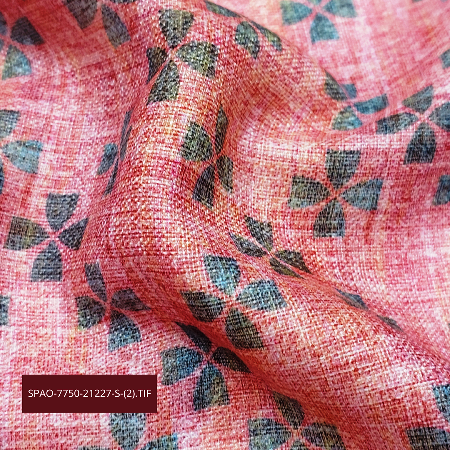 Premium Linen Touch Digital Print Fabric For Mena S Shirts And Kurtas - Attributes: Washable