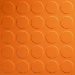 रबर फ़्लोरिंग स्टडेड टाइल बर्न्ट ऑरेंज