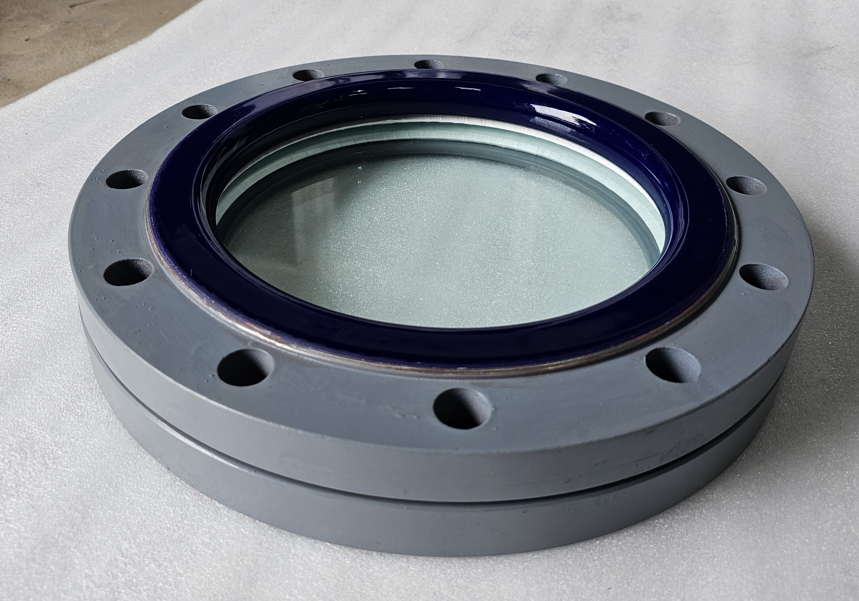 Glass Lined Glass Flange - Color: Silver & Blue