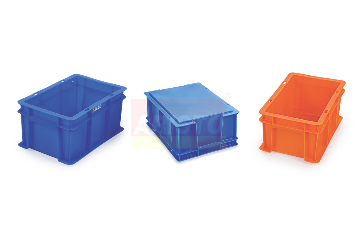 High-quality Industrial Crates - Hdpe Material, 300x200x150mm | Stackable, Lightweight, Durable, Versatile Storage Solution