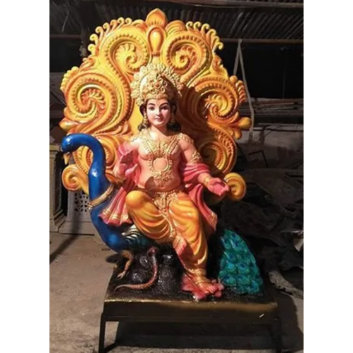 Frp Lord Kartikeya Statue - Color: Golden