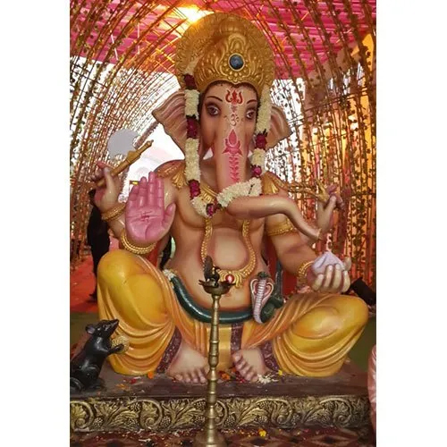 Fiber Ganesha Statue - Color: Multicolour