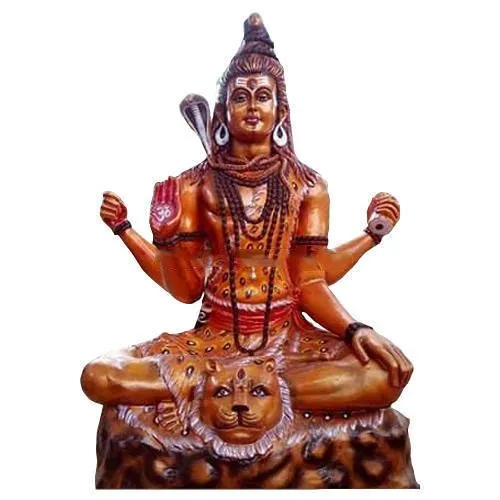 Fiber Shiv Ji Statue - Color: Orange