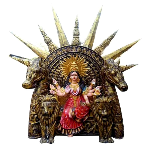 Maa Durga Fiber Statue - Color: Any Color