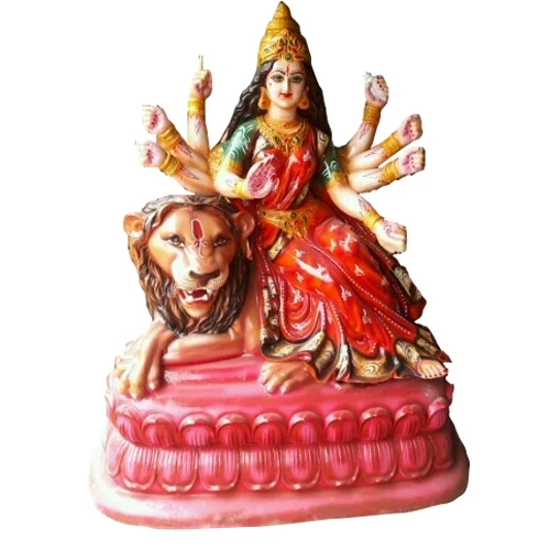 Frp Durga Statue - Color: Multicolour