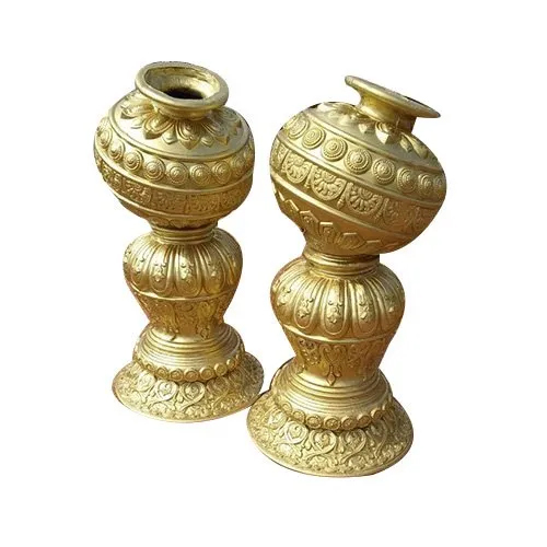 Decorative Wedding Matka - Color: Golden