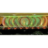 Designer Wedding Stage Backdrops - Color: Golden