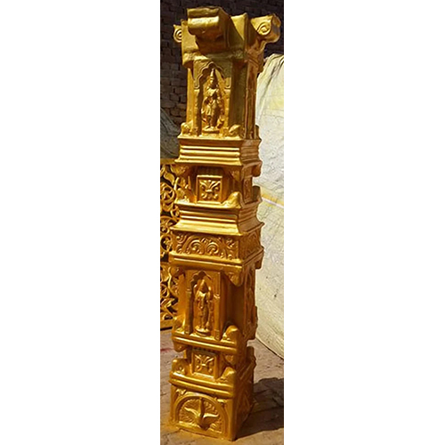 Frp Golden Decorative Pillar - Height: 8 - 10 Foot (Ft)