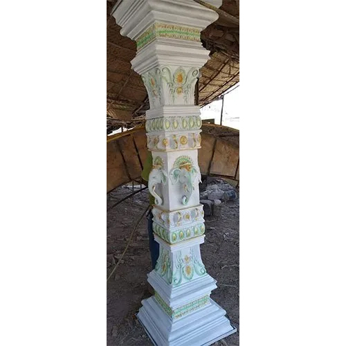 Sandstone Decorative Pillar - Color: White