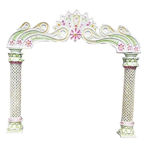 Fiber Pillar Wedding Gate - Color: White