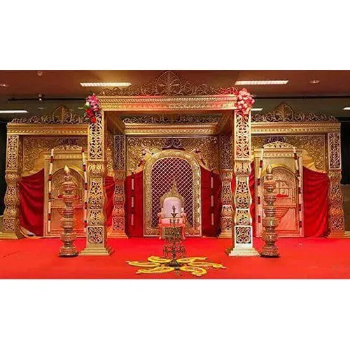 Decorative Wedding Mandap - Color: Golden